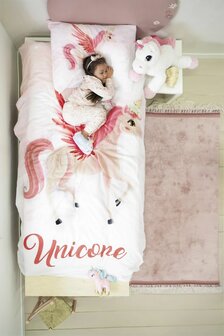 Kinderdekbedovertrek 140x200/220 Unicone Roze