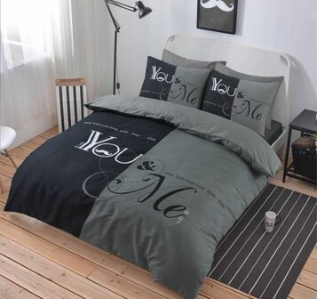 Dekbedovertrek 240x200/220 You and Me Grijs