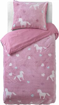 Dekbedovertrek Glow in the dark Unicorn Roze