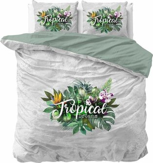 Dekbedovertrek Tropical Dreams groen
