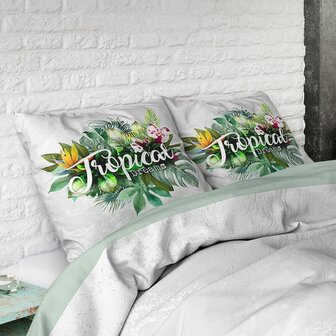 Dekbedovertrek Tropical Dreams groen