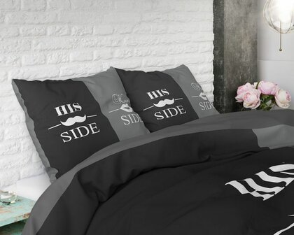 Dekbedovertrek His and Her side 3 Zwart