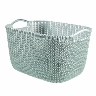 Opbergmand Knit-Look 19L Lichtblauw