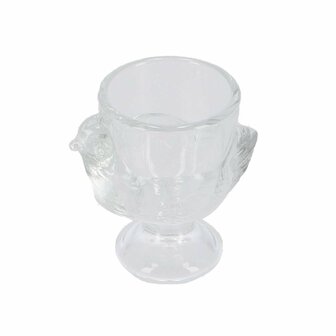 Glazen Eierdopje Kuiken 7 cm Transparant