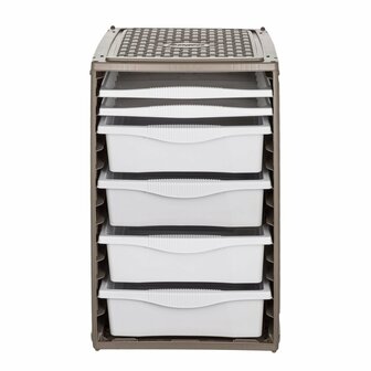 Bama Ri,ordino Opbergsysteem 34x41x53 cm Taupe/Wit