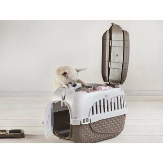 Bama Pet Transportbox 59x38x37 cm Taupe/Wit