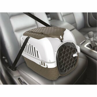 Bama Pet Transportbox 59x38x37 cm Taupe/Wit