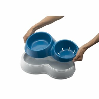 Bama Pet Voerderbak met Waterreservoir 44x27x12 cm Assorti