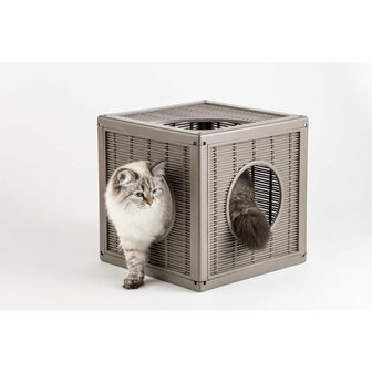 Bama Pet Qublo Katten Kubus 35x35x35 cm Taupe
