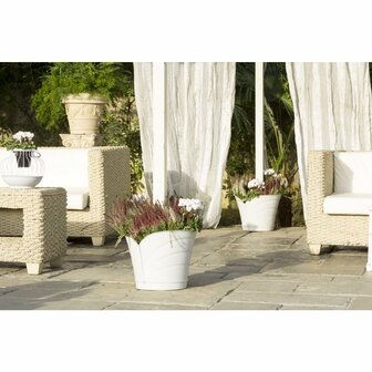 Bama Tulipano Bloempot 5L 34.5x19x30 cm 4 Stuks Wit