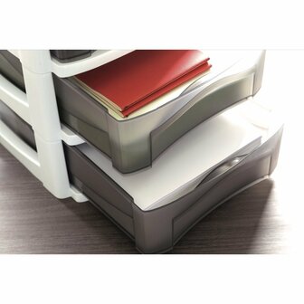 Bama Big Hobby Ladesysteem met 3 Laden 30x30x40 cm Wit/Grijs