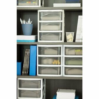 Bama Big Hobby Ladesysteem met 3 Laden 30x30x40 cm Wit/Grijs