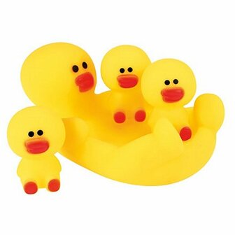 Grote Badeend met 3 Kleine Badeendjes