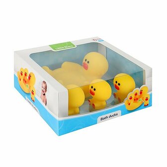 Grote Badeend met 3 Kleine Badeendjes