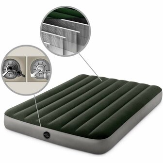 Intex 64108 Prestige Downy 2-Persoons Luchtbed 191x137 cm Groen/Grijs