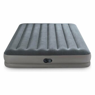 Intex 64114 Prestige Mid-Rise 2-Persoons Luchtbed 203x152x30 cm + Ingebouwde Pomp Grijs