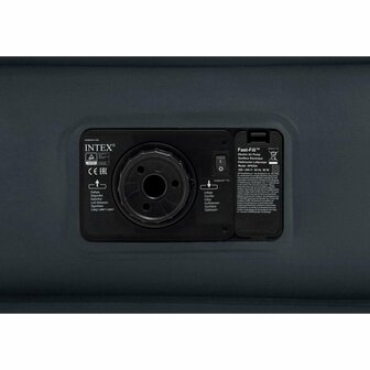 Intex 64126ND Queen Essential 2-Persoons Luchtbed 203x152x51 cm + Ingebouwde Pomp Grijs/Zwart