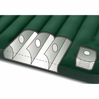 Intex 64760 Jr. Twin Dura-Beam Downy 1-Persoons Luchtbed 191x76x25 cm + Ingebouwde Voetpomp Groen/Grijs