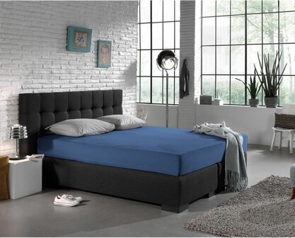 Hoeslaken 90x200 Donker Blauw