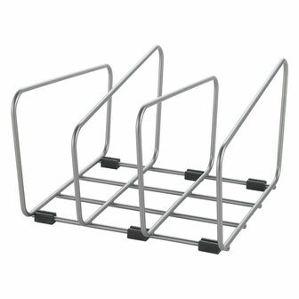 Bakspullen en Snijplankhouder 22x21x14 cm Zilver