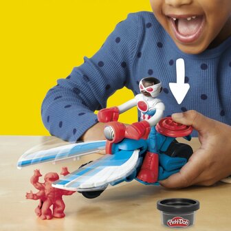 Play-Doh Captain America Motorsnijder Speelset