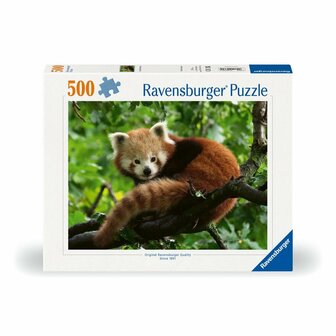 Puzzel Schattige Rode Panda 500 Stukjes