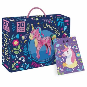 3D Puzzel met Boekje Eenhoorn 47 Stukjes
