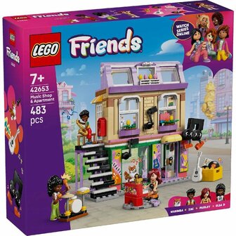 Lego 42653 Friends Muziekwinkel en Appartement