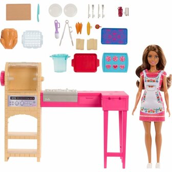 Barbie Family Teresa Pop Recept voor Vriendschap Keukenspeelset