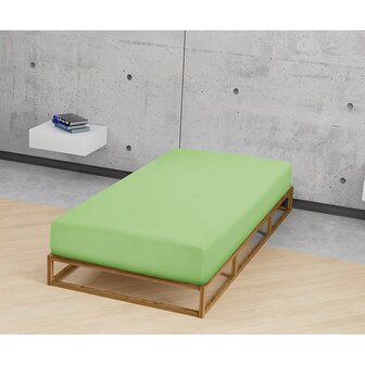 Hoeslaken 160/180x200 Jersey Licht Groen