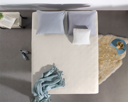Hoeslaken 160/180x200 Jersey Creme