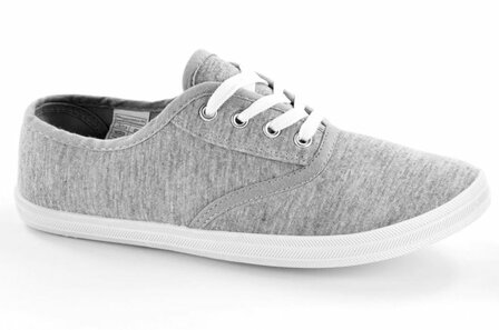 Dames zomerschoen canvas grijs