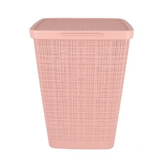 Wasmand Met Deksel Jute-Look
