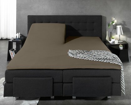 Splittopper 160x200/220 jersey taupe