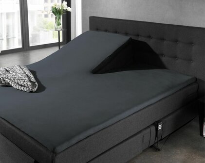 Splittopper 160x200 jersey Antraciet