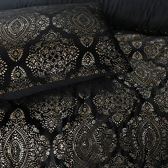 Glamour Flanel Art Foil Zwart 140 x 200/220