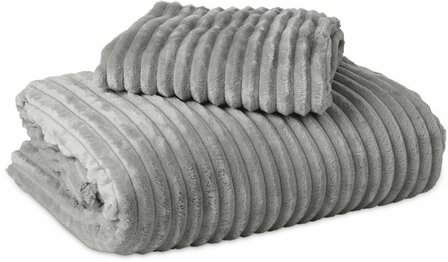Rib Teddy Grijs 140x200/220