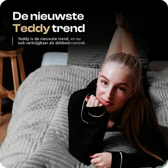 Rib Teddy Grijs 200x200/220