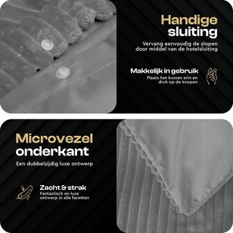 Rib Teddy Grijs 200x200/220