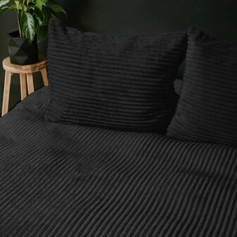 Rib Teddy Zwart 240x200/220