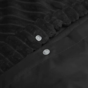 Rib Teddy Zwart 240x200/220