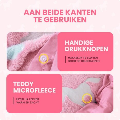 Dekbedovertrek Glow in the dark Unicorn Roze