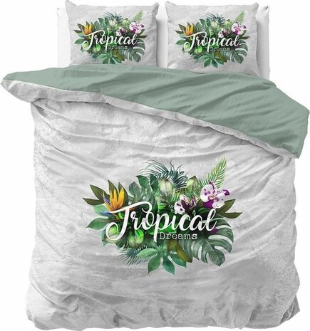 Dekbedovertrek Tropical Dreams groen