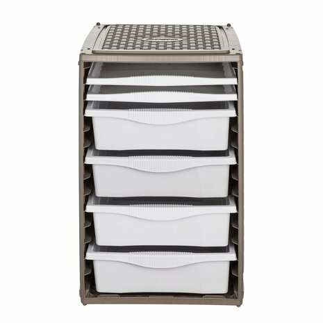 Bama Ri,ordino Opbergsysteem 34x41x53 cm Taupe/Wit