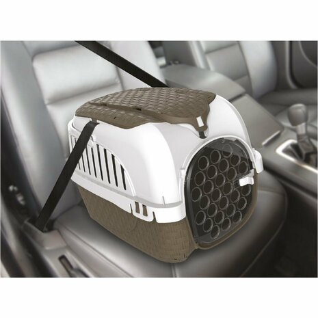 Bama Pet Transportbox 59x38x37 cm Taupe/Wit