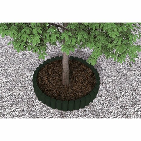 Bama Tuin Modulaire Rand Imitatiehout 38.5x15 cm 6 Stuks Groen