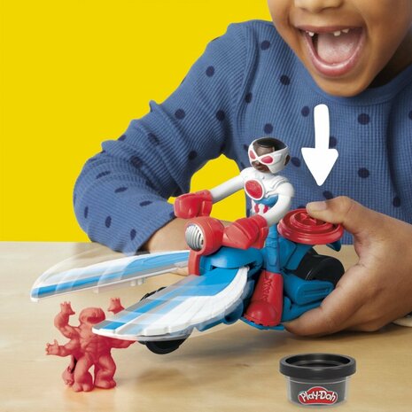 Play-Doh Captain America Motorsnijder Speelset