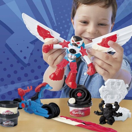 Play-Doh Captain America Motorsnijder Speelset