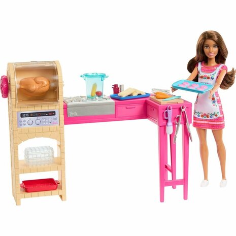 Barbie Family Teresa Pop Recept voor Vriendschap Keukenspeelset