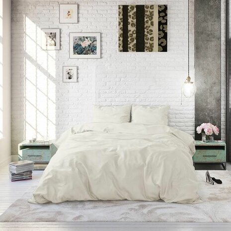 Dekbedovertrek 240x220 Satin Point Creme